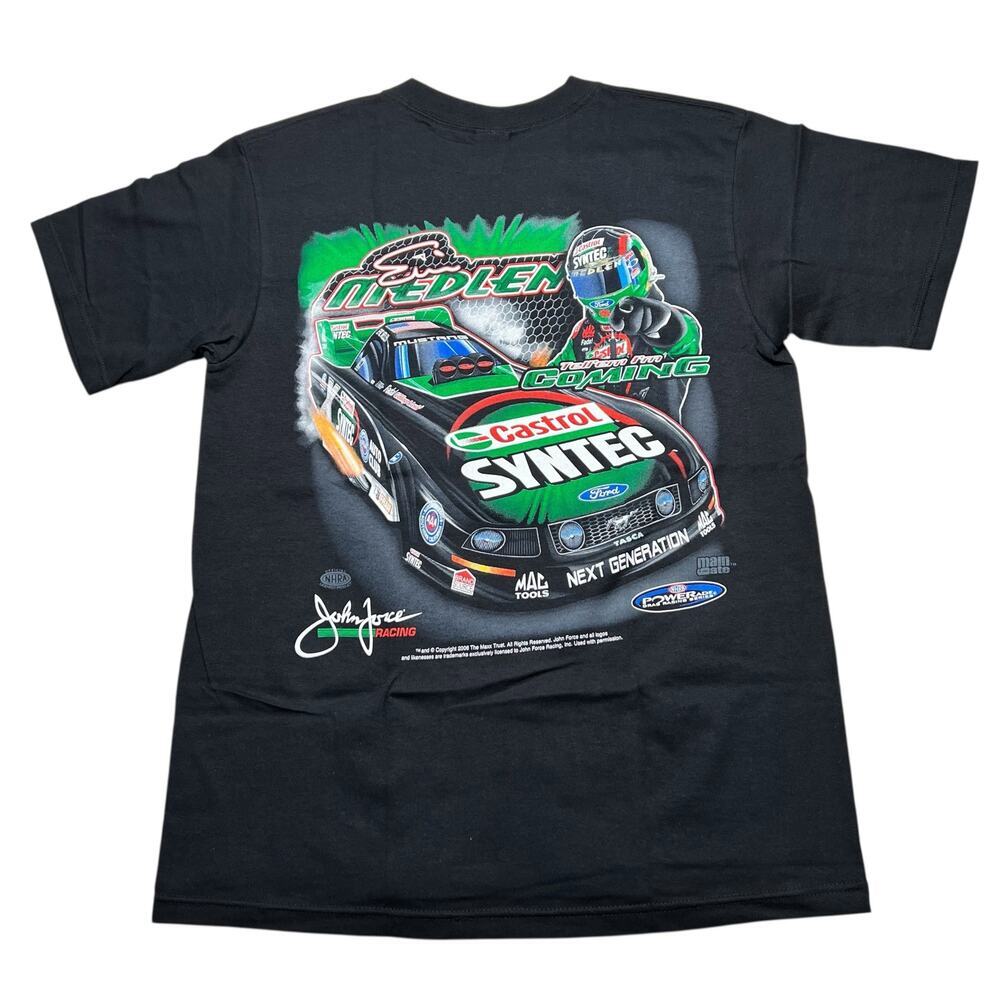 Vintage John Force - Eric Medlen” Tell Em I’m Coming”Nascar Racing Mens size M